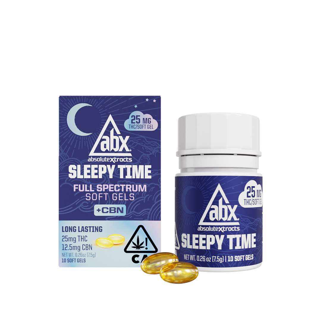Photograph of product: ABX | Sleepy Time Soft Gels | 10ct. | 250mg THC : 125mg CBN