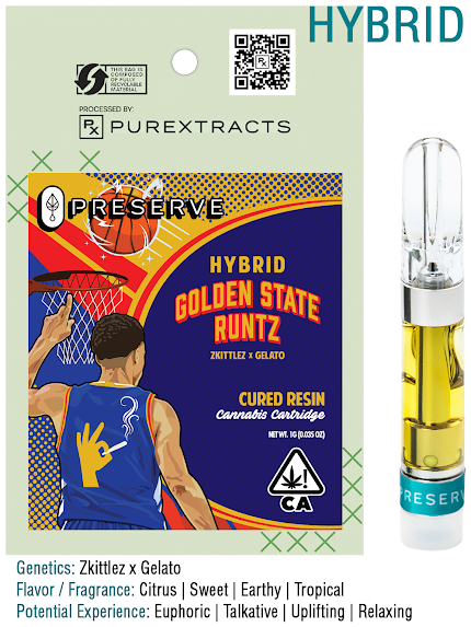 Photograph of product: 1G - CURED RESIN - GOLDEN STATE RUNTZ