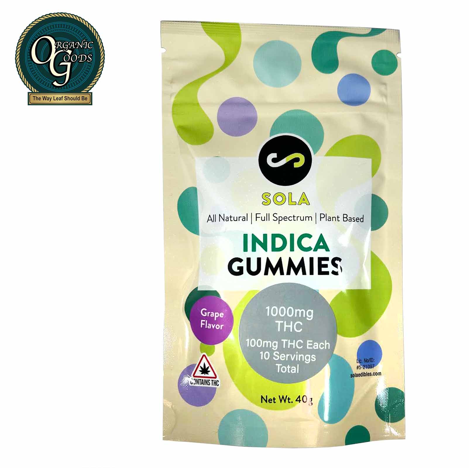 Photograph of product: Sola Oui'd Gummies Grape 1000 MG