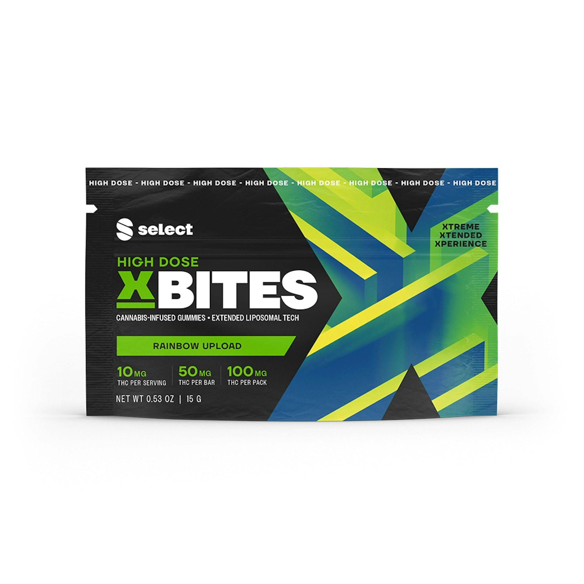 Photograph of product: RAINBOW UPLOAD | X-BITES | HIGH DOSE | 10 PACK