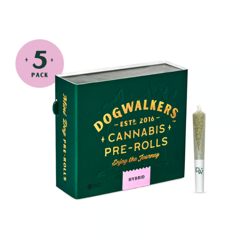 Photograph of product: Mini Dogs Gas Guzzler Pre-Roll Pack 1.75g (0.35g ea | 5-Pack)