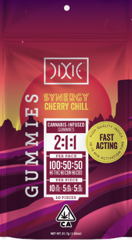 Photograph of product: 2:1:1 Cherry Chill | Synergy | Fast Acting Gummies 200mgthc:100mgcbn:100mgcbd
