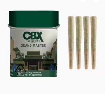 Photograph of Product: CBX: 4pk. Grand Master Pre-Rolls - 2g - 