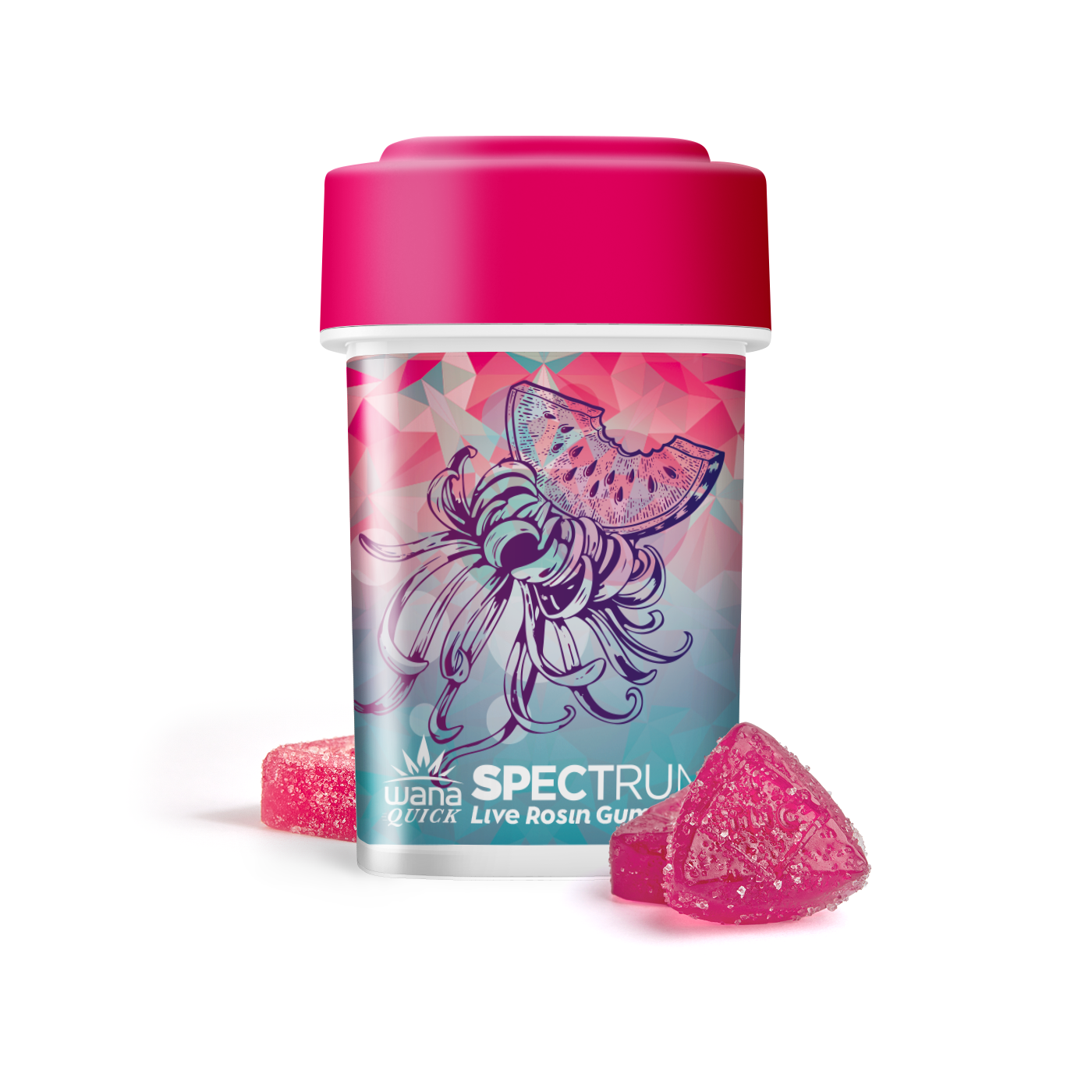 Photograph of product: Spectrum Watermelon Slushy Live Rosin Hybrid Gummies [10-Pack] | 100mg