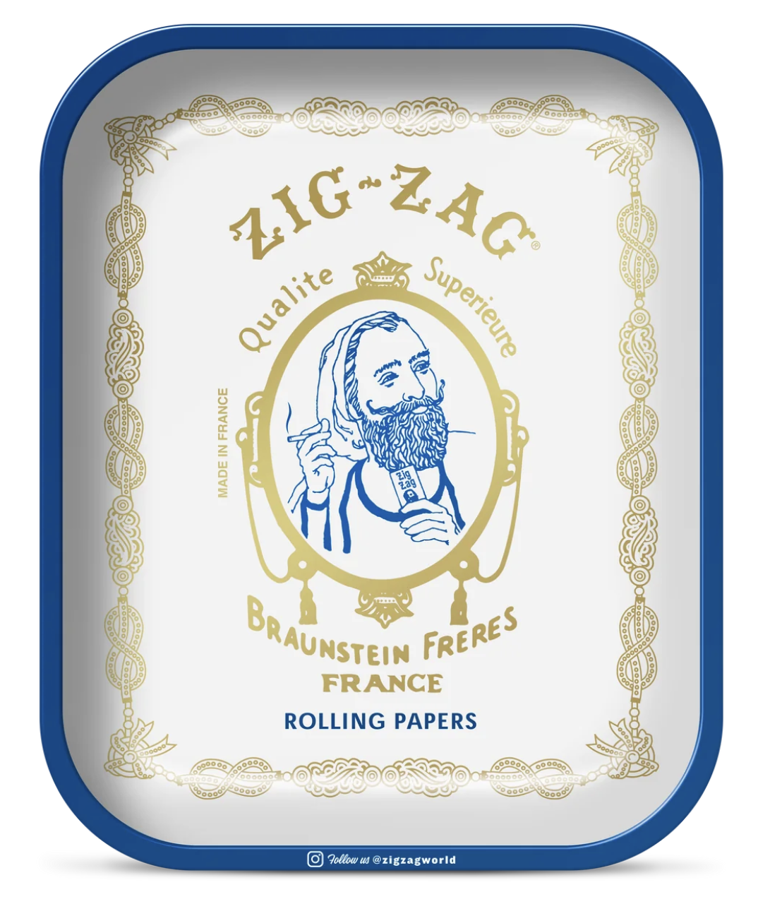 Photograph of product: Zig-Zag Original White Rolling Tray (Large)
