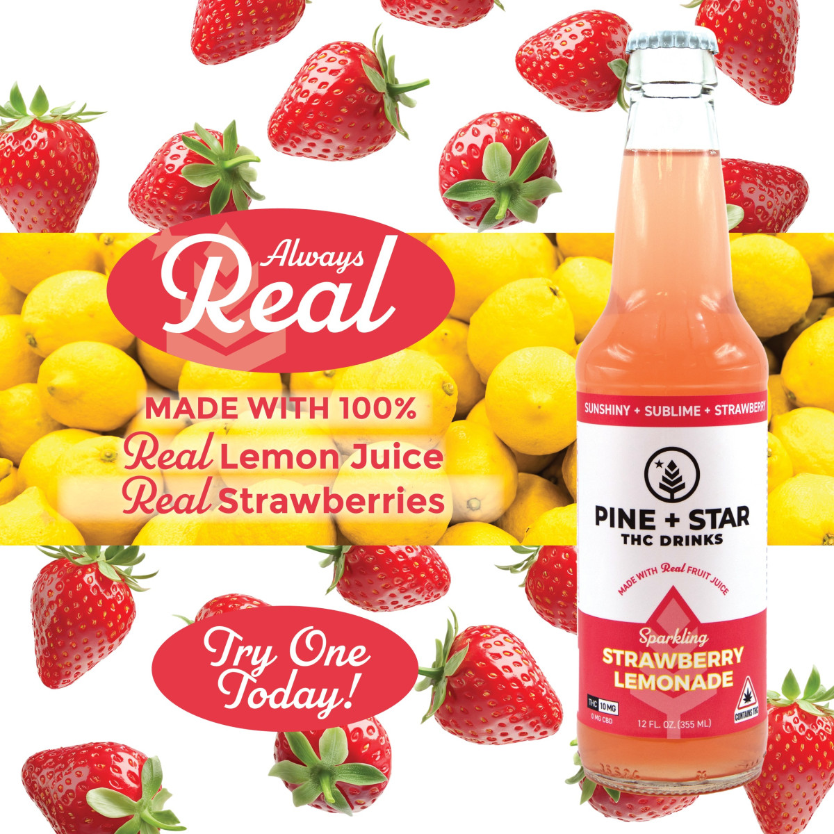 Photograph of product: Pine & Star - Strawberry Lemonade 10MG