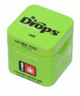 Photograph of product: Drops Edibles - Lime - 2-pack (100mg)