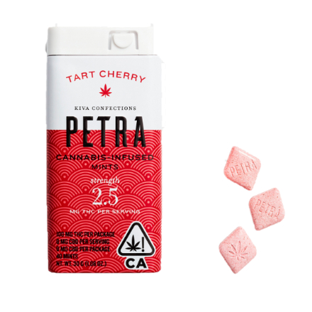 Photograph of product: TART CHERRY - 100MG PETRA MINTS