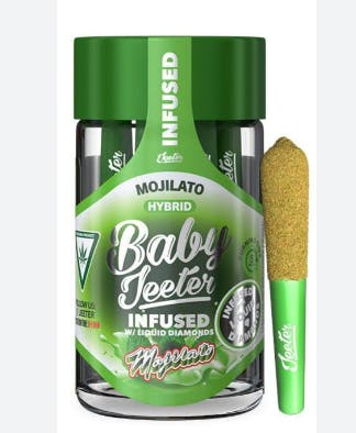 Photograph of product: NEW!! Mojilato | Baby Jeeter .5g x 5 | ROSIN Infused Preroll Pack - 