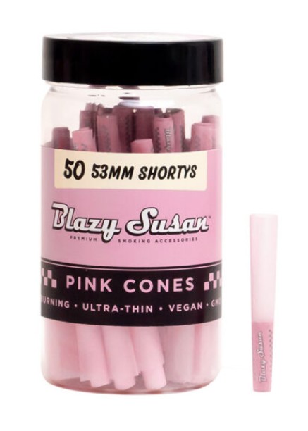 Photograph of product: ESD | Blazy Susan | Pink Cones | Shorty Size 53mm | 50ct | 1