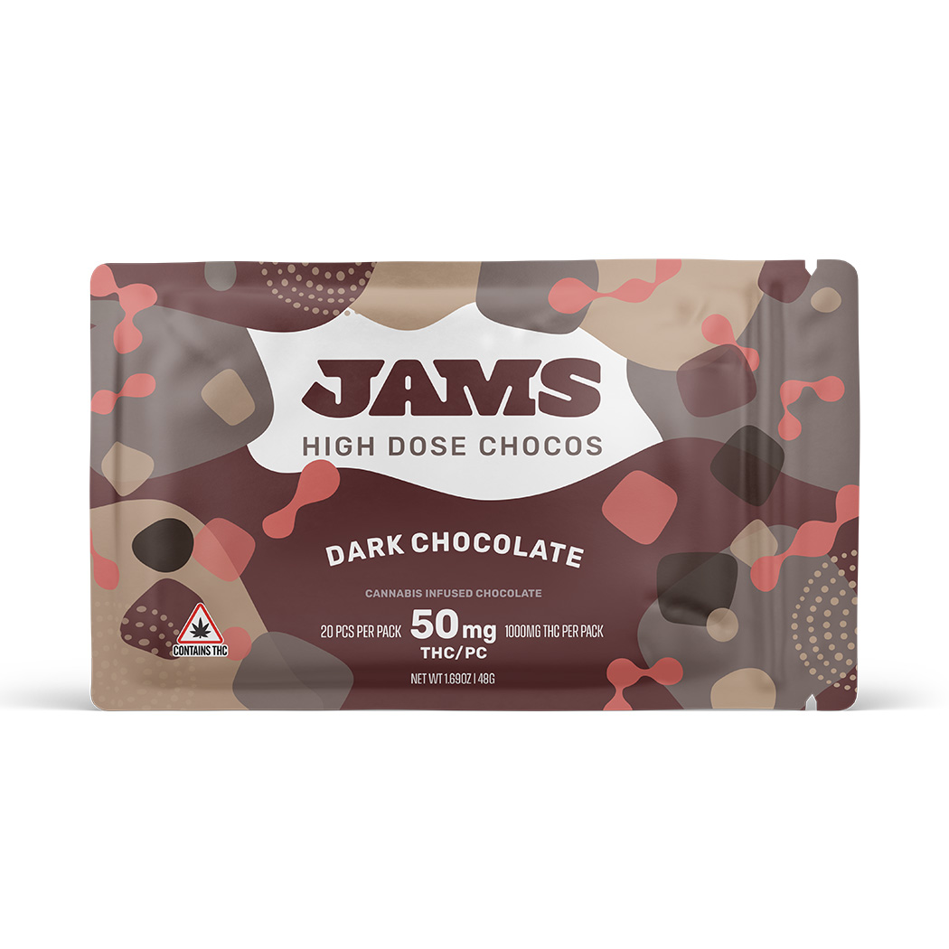Photograph of Product: Choco's Dark Chocolate 1000mg (20-Pack | 50mg Each)