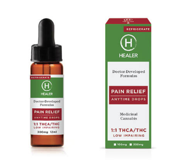 Photograph of product: Pain Relief (1:1) TH-oui:TH-ouia Tincture 100mg || Healer
