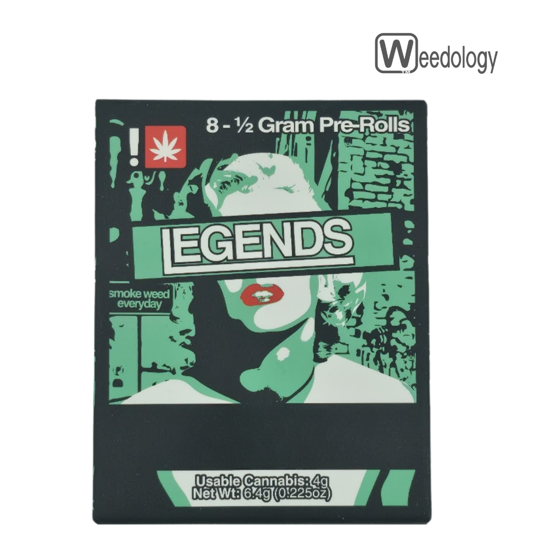 Photograph of product: Legends 8pk STICKY PURPZ 0.5g Pre-Rolls