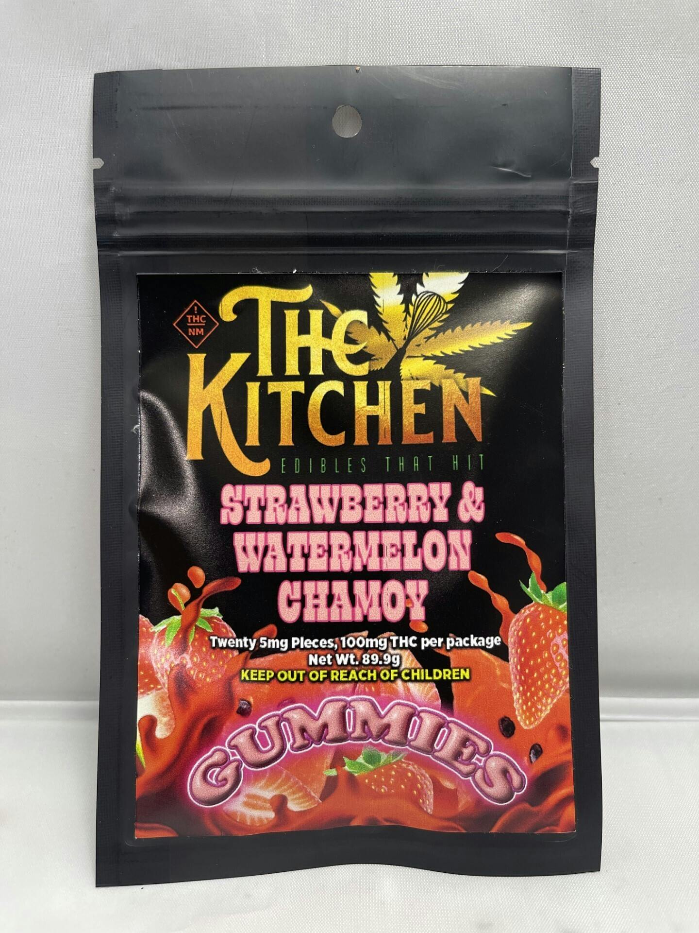 Photograph of product: Chamoy-Coated Strawberry Watermelon Gummies
