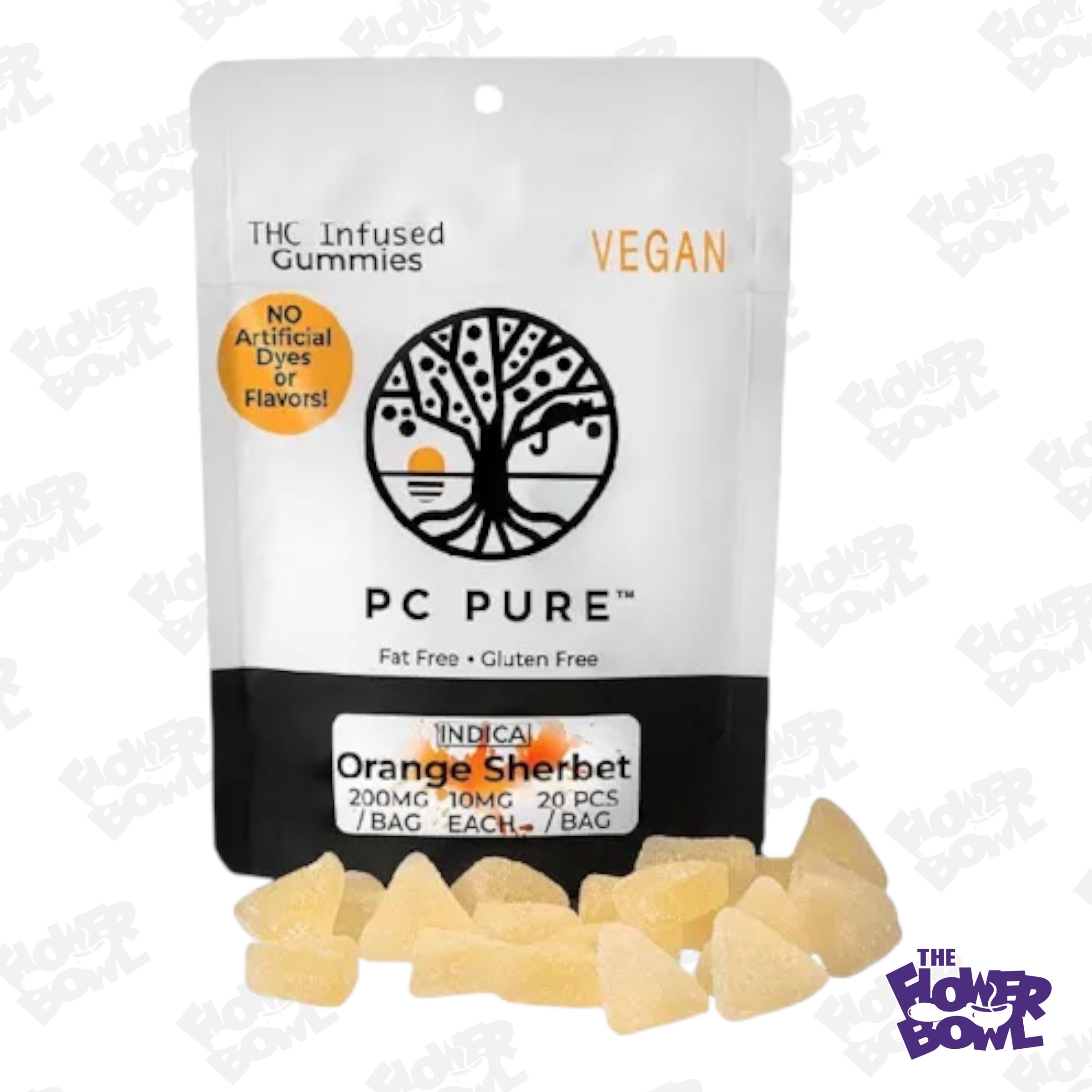 Photograph of product: AU PC Pure: Orange Sherbert 200mg Vegan Gummies (I)