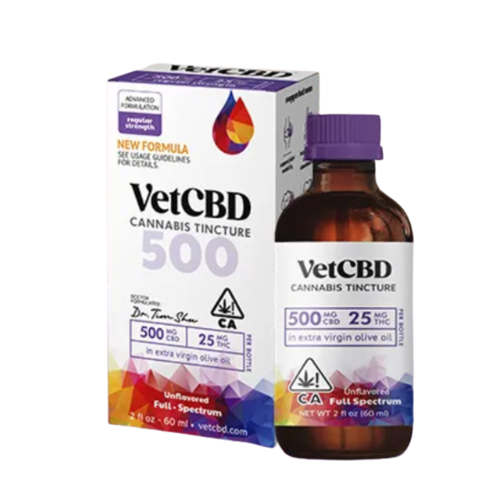 Photograph of product: Vet CBD Regular Strength 500mg CBD Oui'd Tincture 2oz