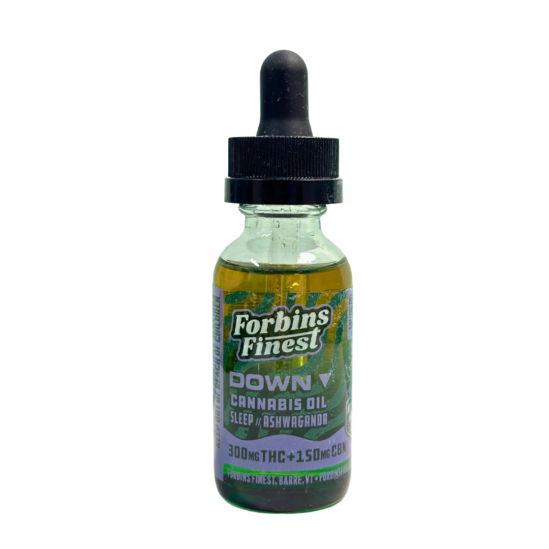 Photograph of Product: Down - 300MG THC | 150MG CBN 'Sleep' Ashwaganda Oil