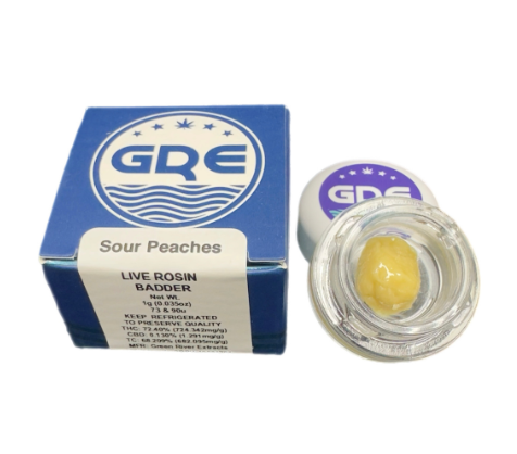 Photograph of product: SOUR PEACHES 1G