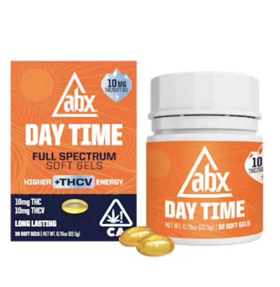Photograph of product: ABX Day Time | Soft Gels 10mg THC and THCV 10ct