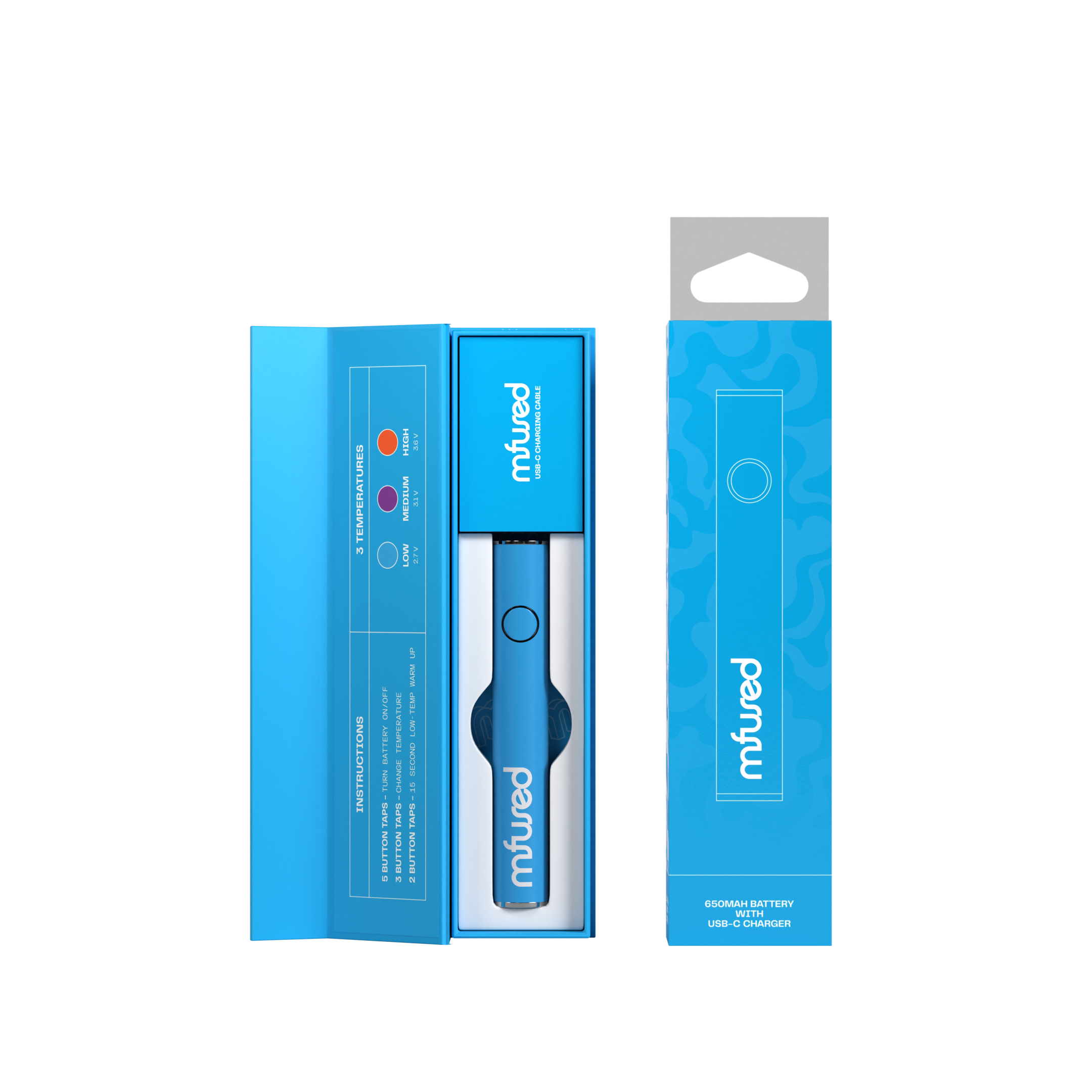Photograph of product: Mfused Smart Battery 650mAh - Blue