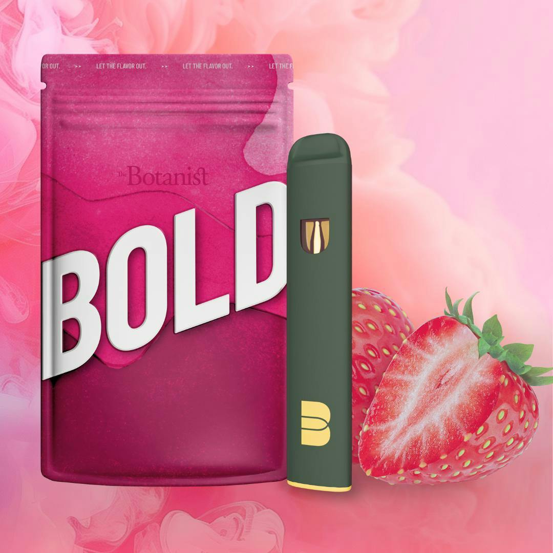 Photograph of product: The Botanist | BOLD Strawberry Disposable | 1g