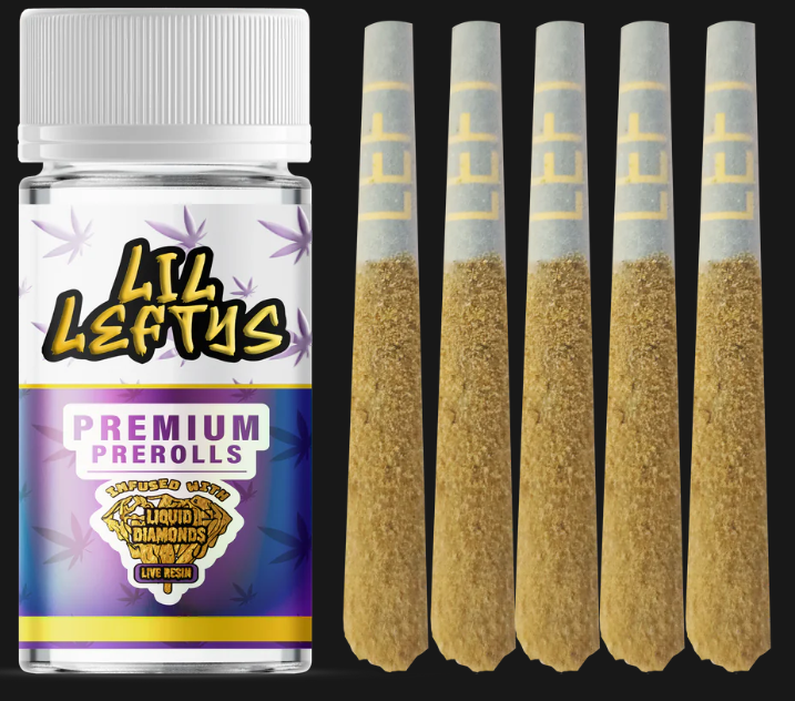 Photograph of product: LEFT COAST LIL LEFTYS | WATERMELON MOJITO | Oui'd | 5x.75G PRE-ROLLS | 3.75G