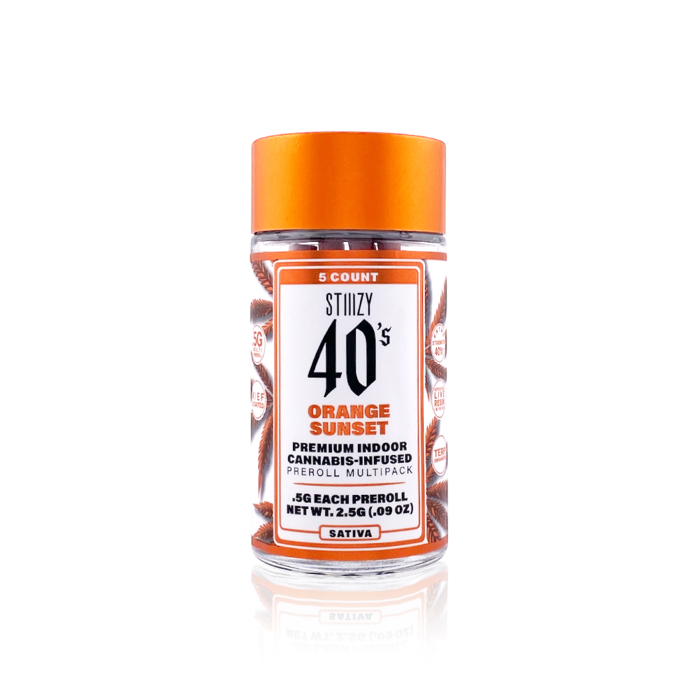 Photograph of product: Infused Preroll - Orange Sunset - 40's Mini Joints - 5-Pack - 2.5G