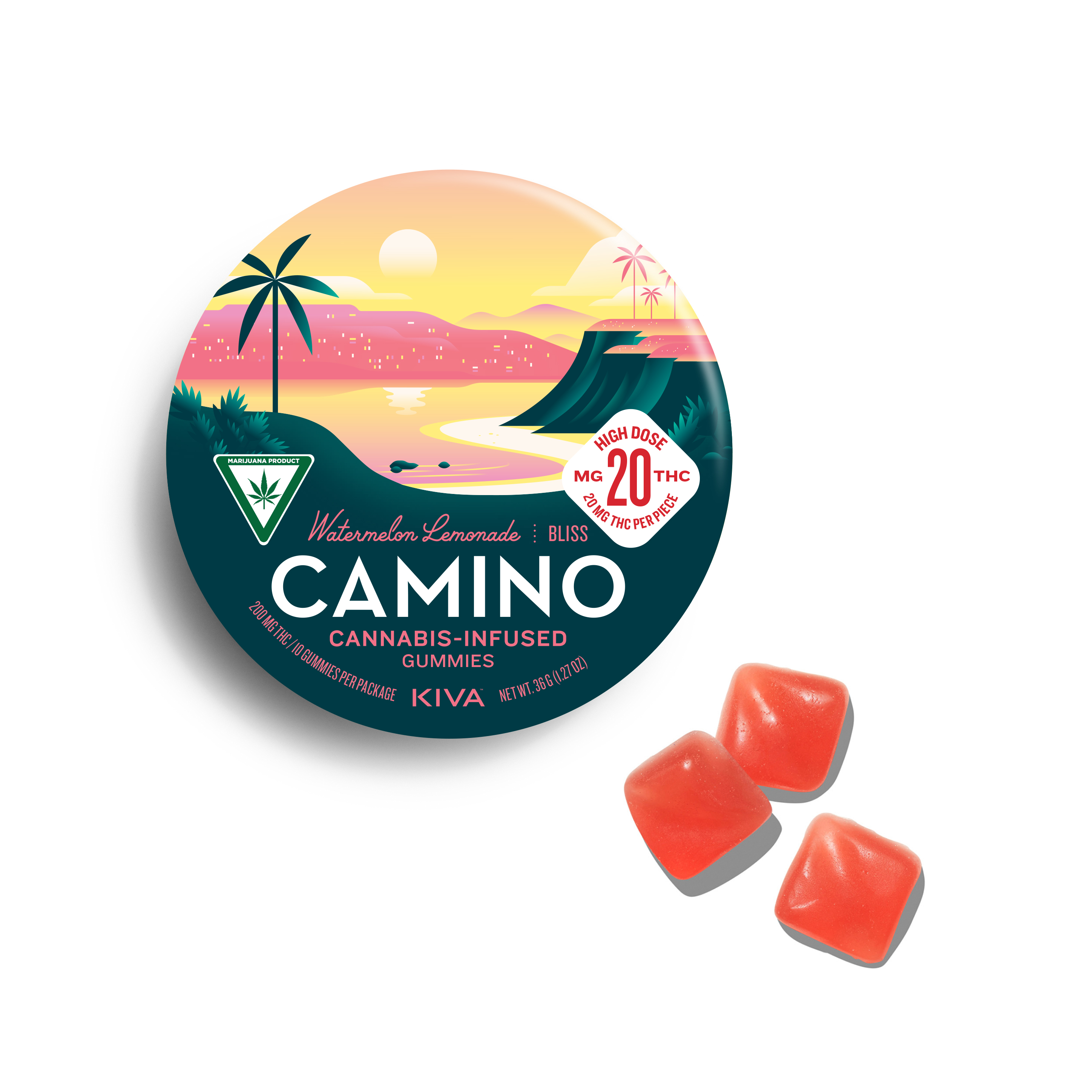 Photograph of Product: Camino - Watermelon Lemonade - 200mg