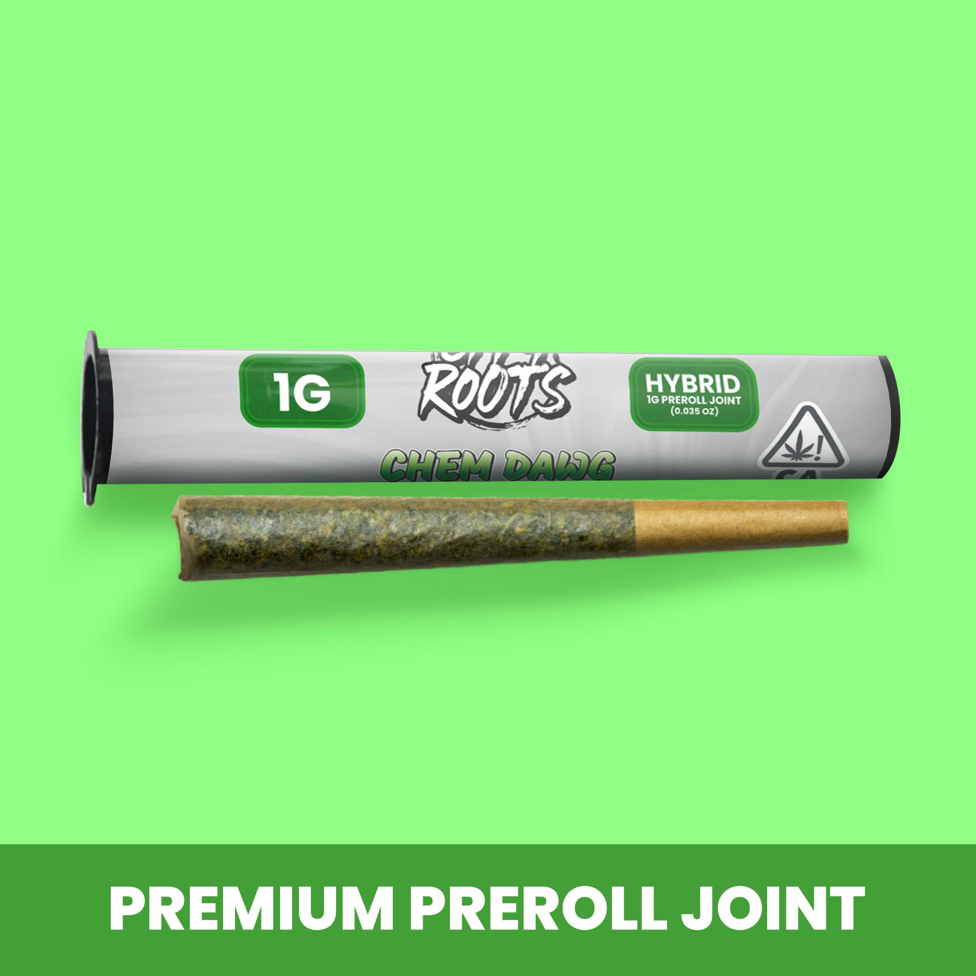 Photograph of product: City Roots - Chem Dawg (Hybrid) Preroll (1g)