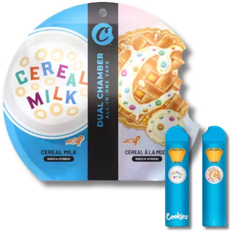 Photograph of product: Cereal Milk x Cereal A La Mode Dual Chamber Disposable Vape Cartridge (Cookies)