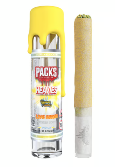 Photograph of product: Packs Heavies | Banana Flambe | Infused Preroll | 2.5g