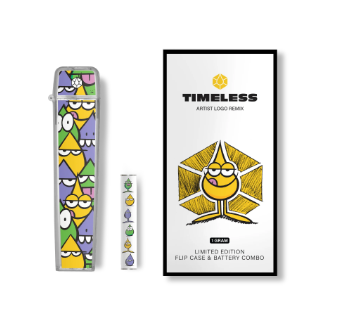 Photograph of product: Timeless Flip Case & Battery  - Artist Logo Remix - Half Gram Size