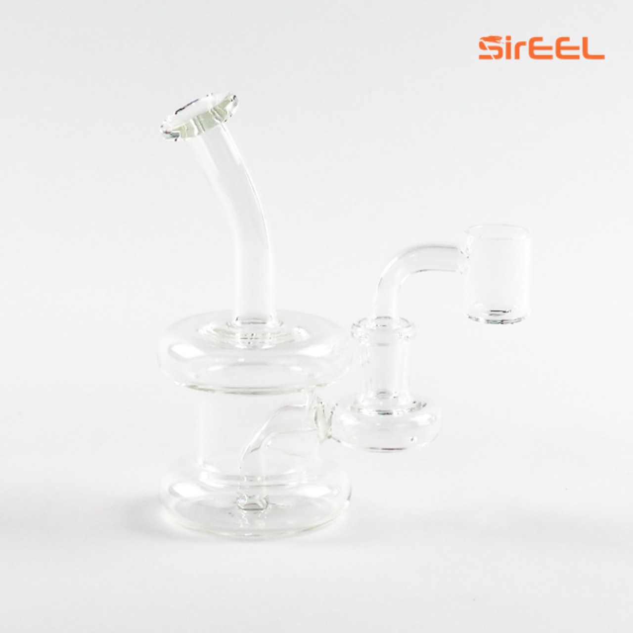 Photograph of Product: SirEEL 6" Bent Neck Clear Hanger Rig with Banger