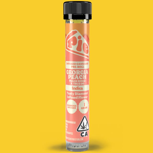 Photograph of product: Pie - Infused Pre-roll - Georgia Peach - Hybrid (1g) - 
