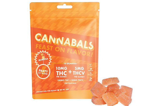Photograph of product: Party: Mimosa | 2:1 TH-ouiV | Gummies I 10pk | 100mg