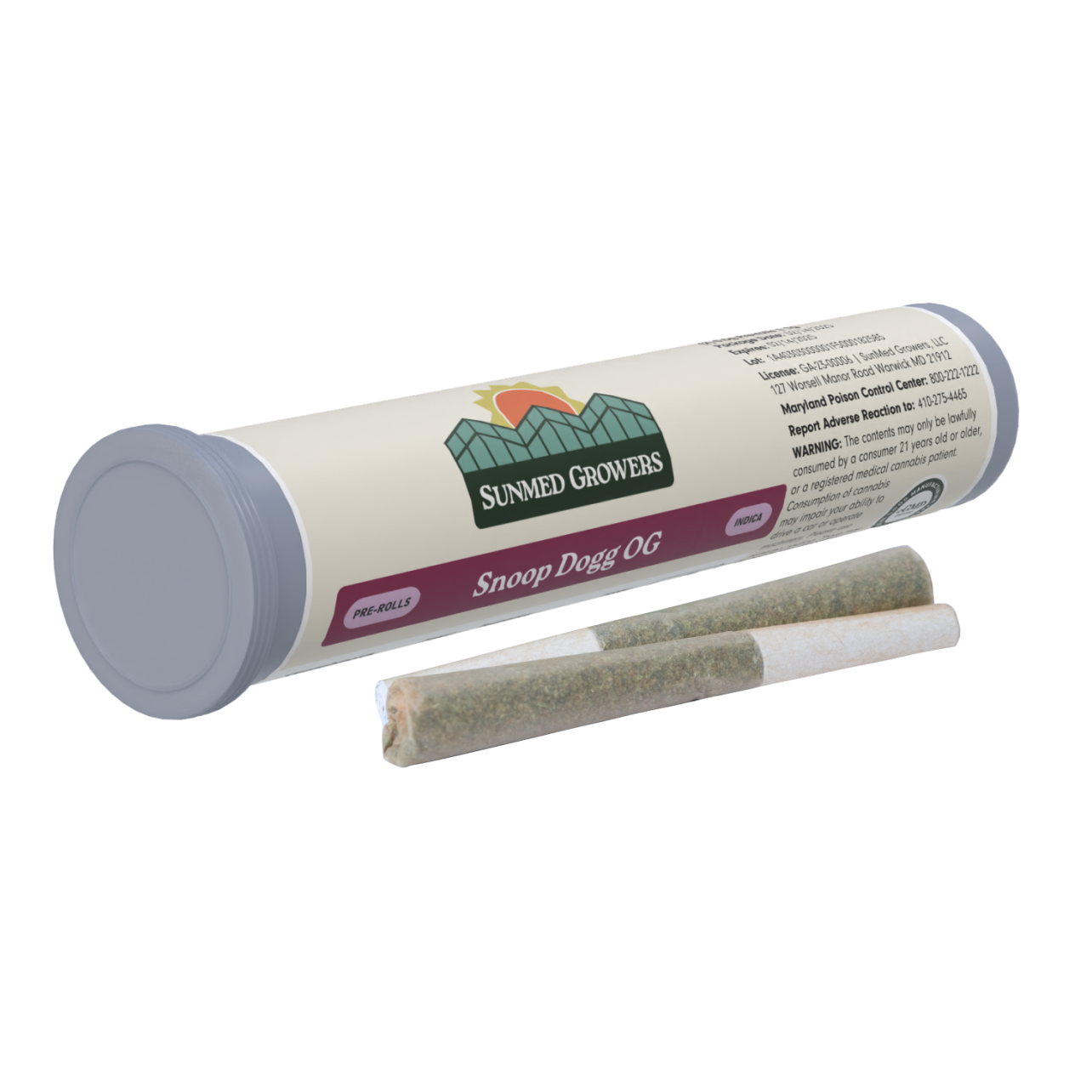 Photograph of Product: BLVCK MRKT | Pre Rolls | Biscotti Mintz | 2 x .5g