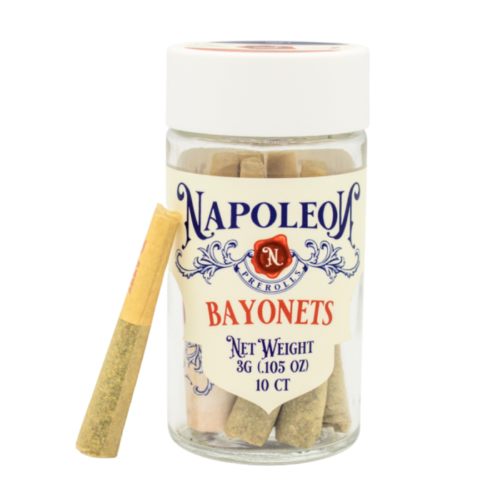 Photograph of product: NAPOLEON - BAYONETS - PREROLL - 0.3G - 10PK - FORBIDDEN FRUIT - Oui'd