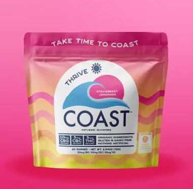 Photograph of product: 2:1:1 Strawberry Lemonade 'Thrive' Gummies | 20-servings