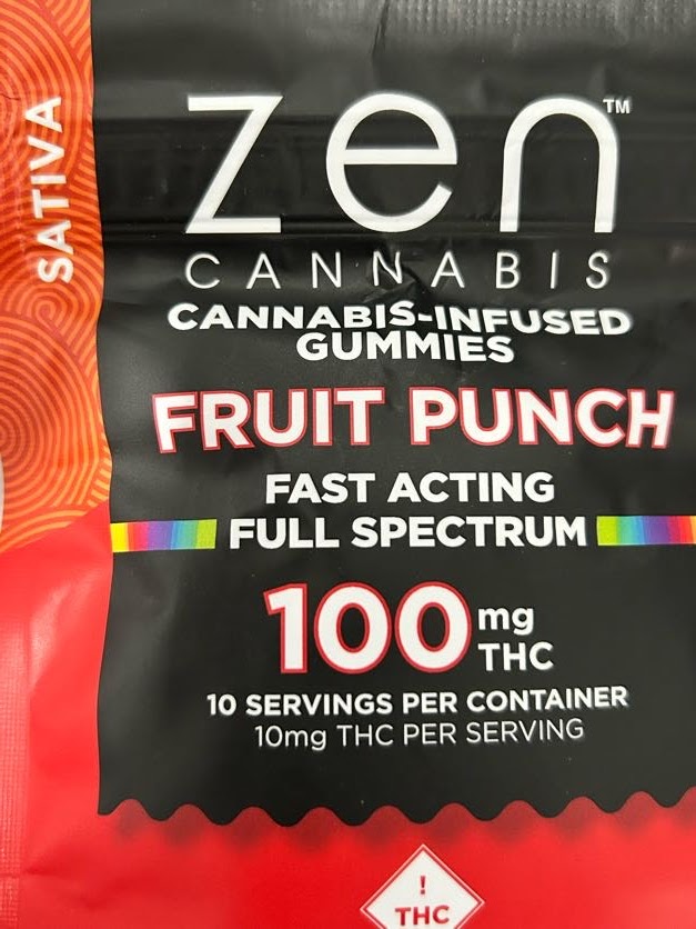 Photograph of product: Fruit Punch Oui'd Gummies (100mg) - Full Spectrum