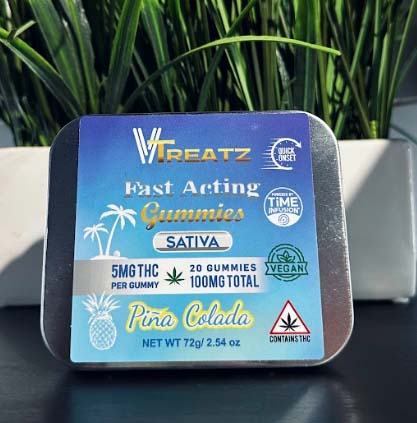 Photograph of product: Pina Colada 100mg Fast Acting Gummies
