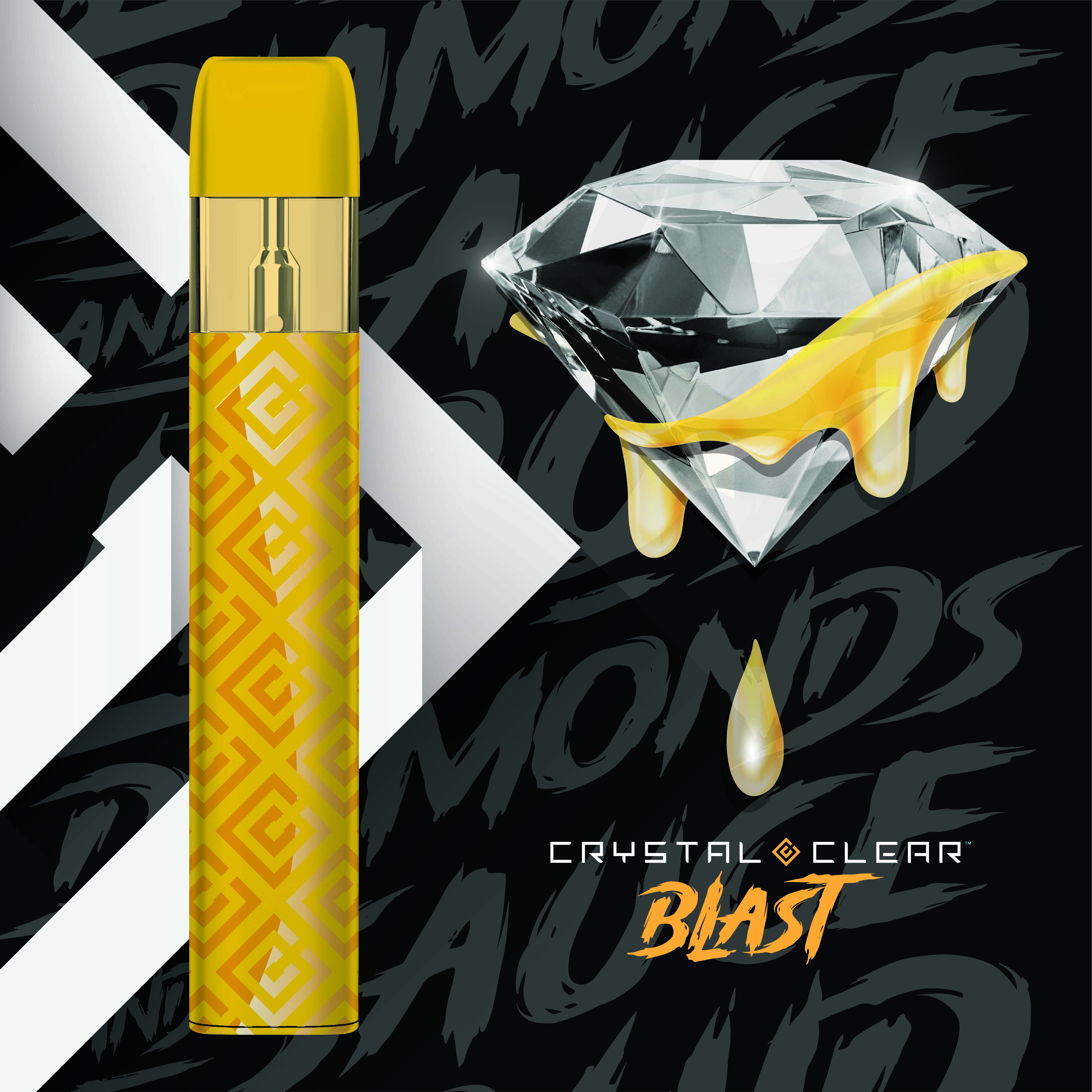 Photograph of product: Disposable Vape | Crystal Clear Blast | Blue Dream | Liquid Diamonds and Sauce | 1g