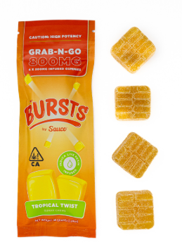Photograph of Product: Tropical Twist | Live Resin Gummies 200mg   2x100mg (Special)