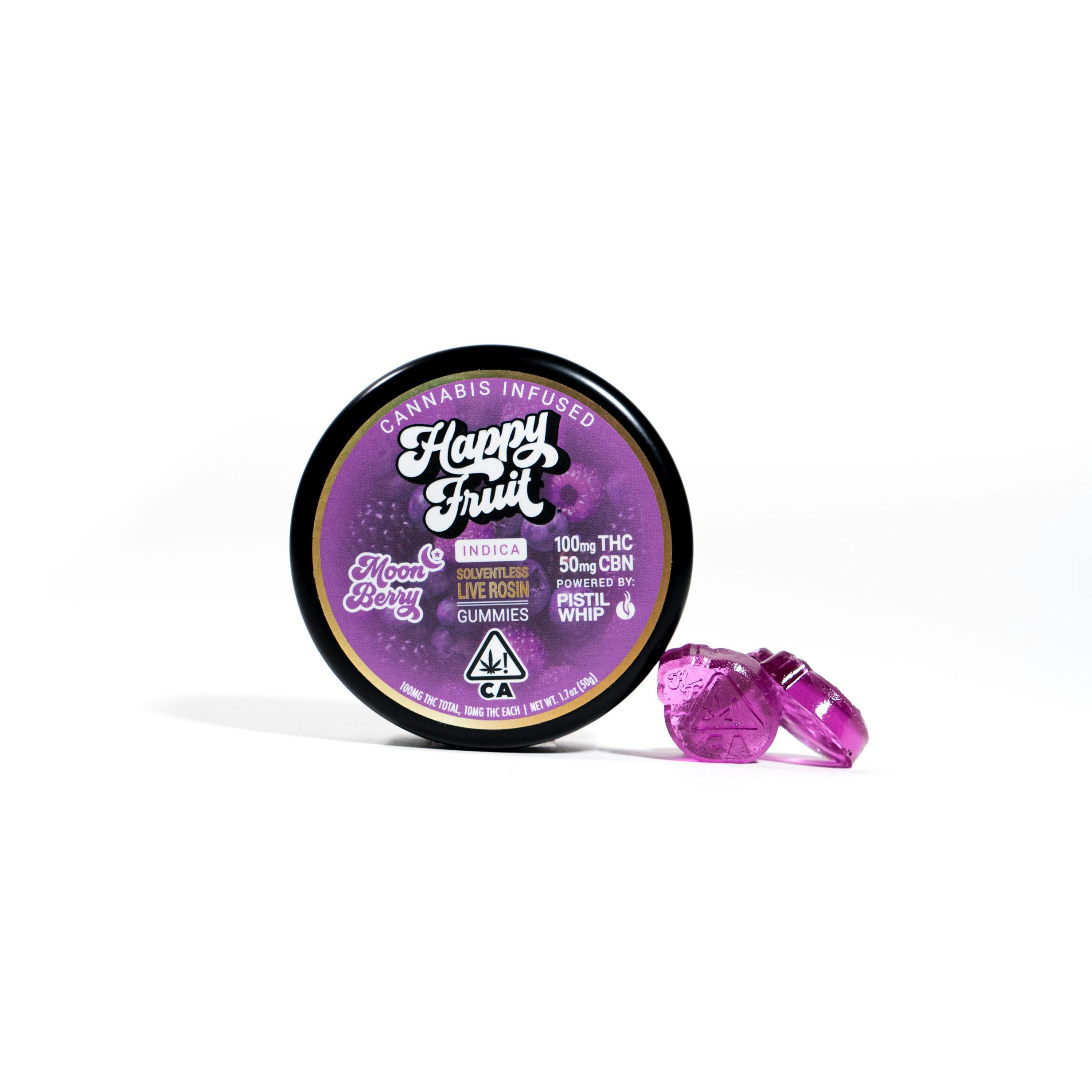 Photograph of product: Happy Fruit | Moon Berry CBN | Gummies 10pk