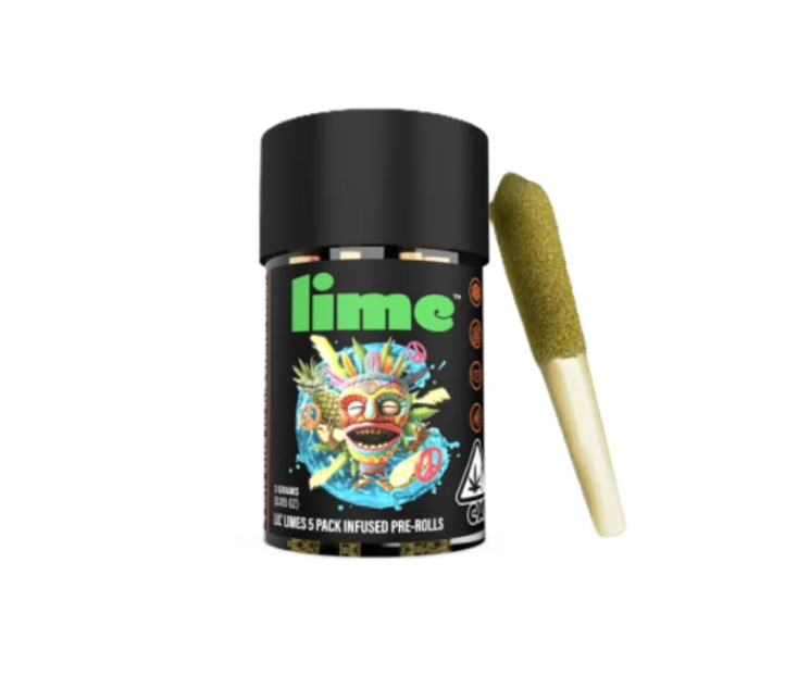 Photograph of product: Lime | Live Resin & au chocolat Infused Mini's | 5pk | Maui Wowie