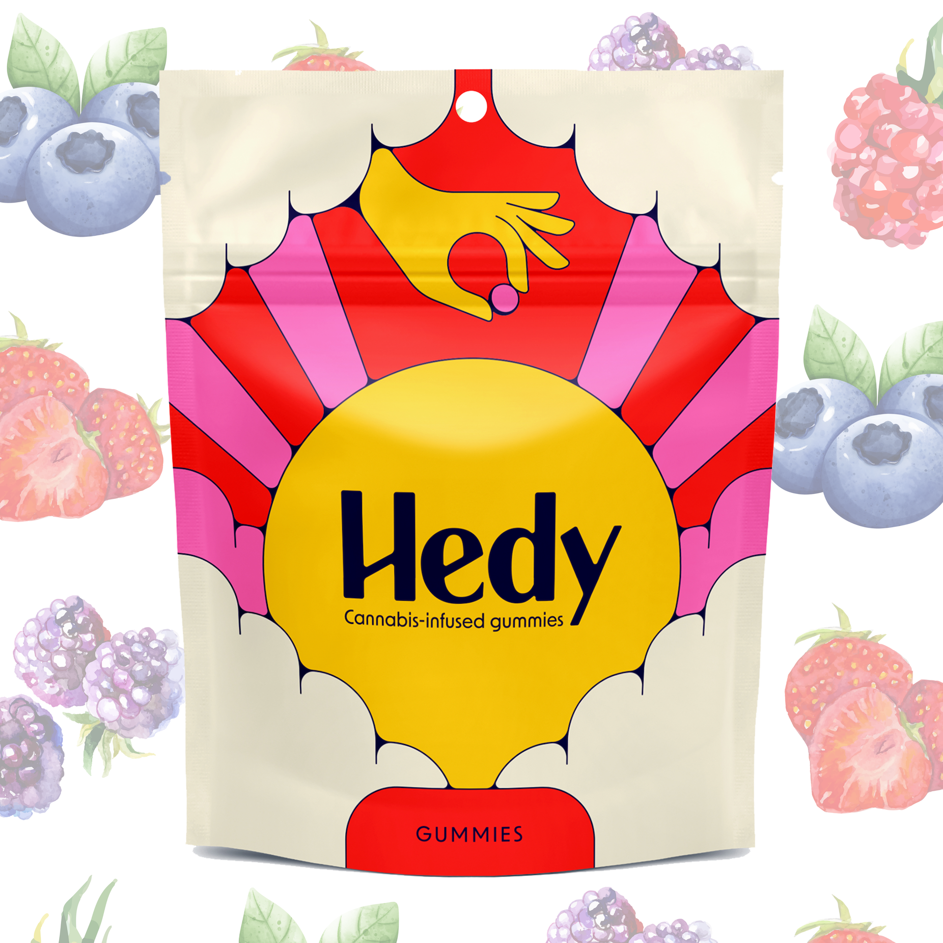 Photograph of product: Hedy - Very Berry - au chocolat Rosin Gummies - 100mg