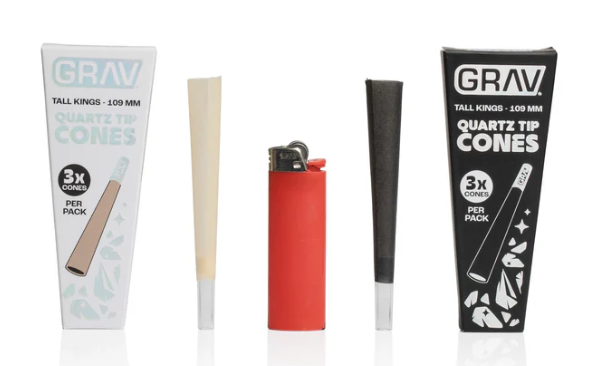 Photograph of product: GRAV | Tall Quartz Tip Cones | Black |