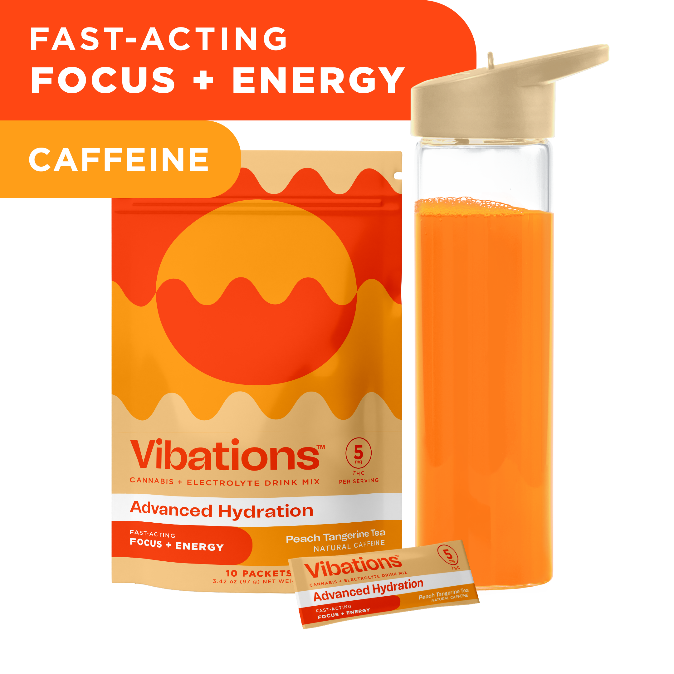 Photograph of product: Drink Mix - Peach Tangerine Tea 5mg/50mg Total