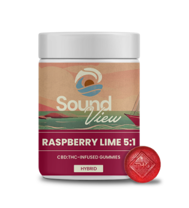 Photograph of product: Raspberry Lime 5:1 CBD 20ct Gummies (H) 00072