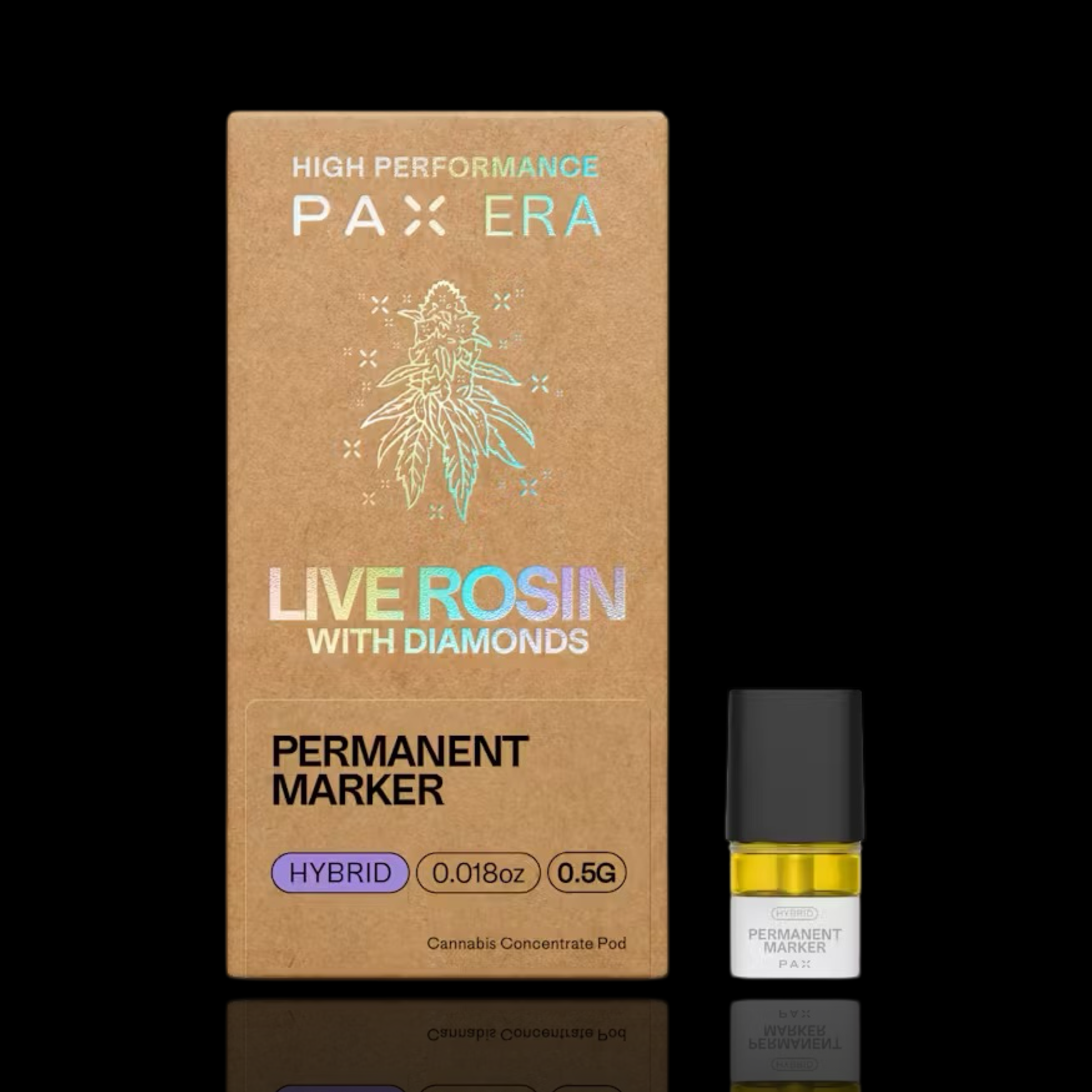 Photograph of product: Permanent Marker Live Rosin with Natural Diamonds PAX Pod