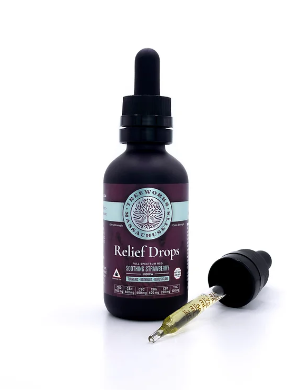 Photograph of product: Treeworks Relief Drops Tincture 60ML 200mg TH-oui 900mg CBD